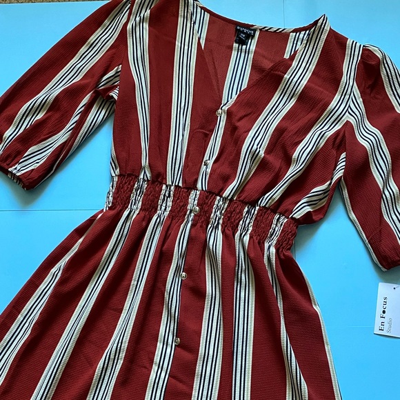 Enfocus Studio Dresses & Skirts - Maroon striped dress